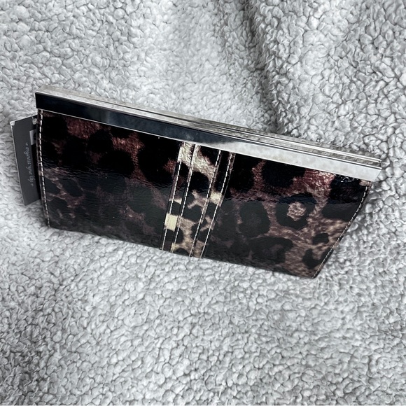 Rosetti Cheetah Gold Framed Clutch Wallet, many cardholders, zip pocket NWT - Picture 10 of 11